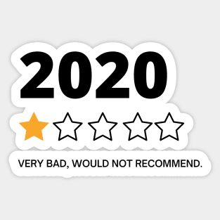 2020 Very Bad Would Not Recommend Sticker